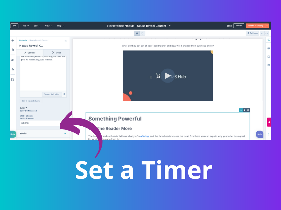 Time-Controlled Content Reveal